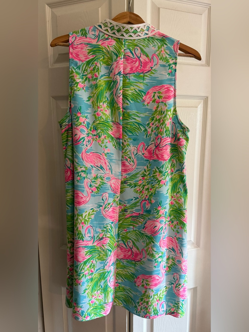 EUC Lilly Pulitzer Jane Shift Dress Multi Floridita Flamingo Pink Size 16 Rare - Picture 6 of 6